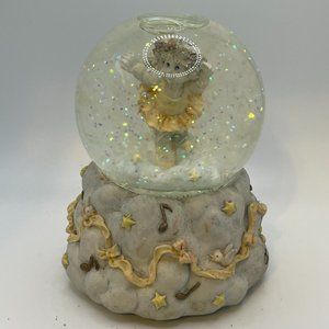 WESTLAND Dreamsicle Vintage Snow Globe Music Box D8507 ANGEL Cherub Ballerina